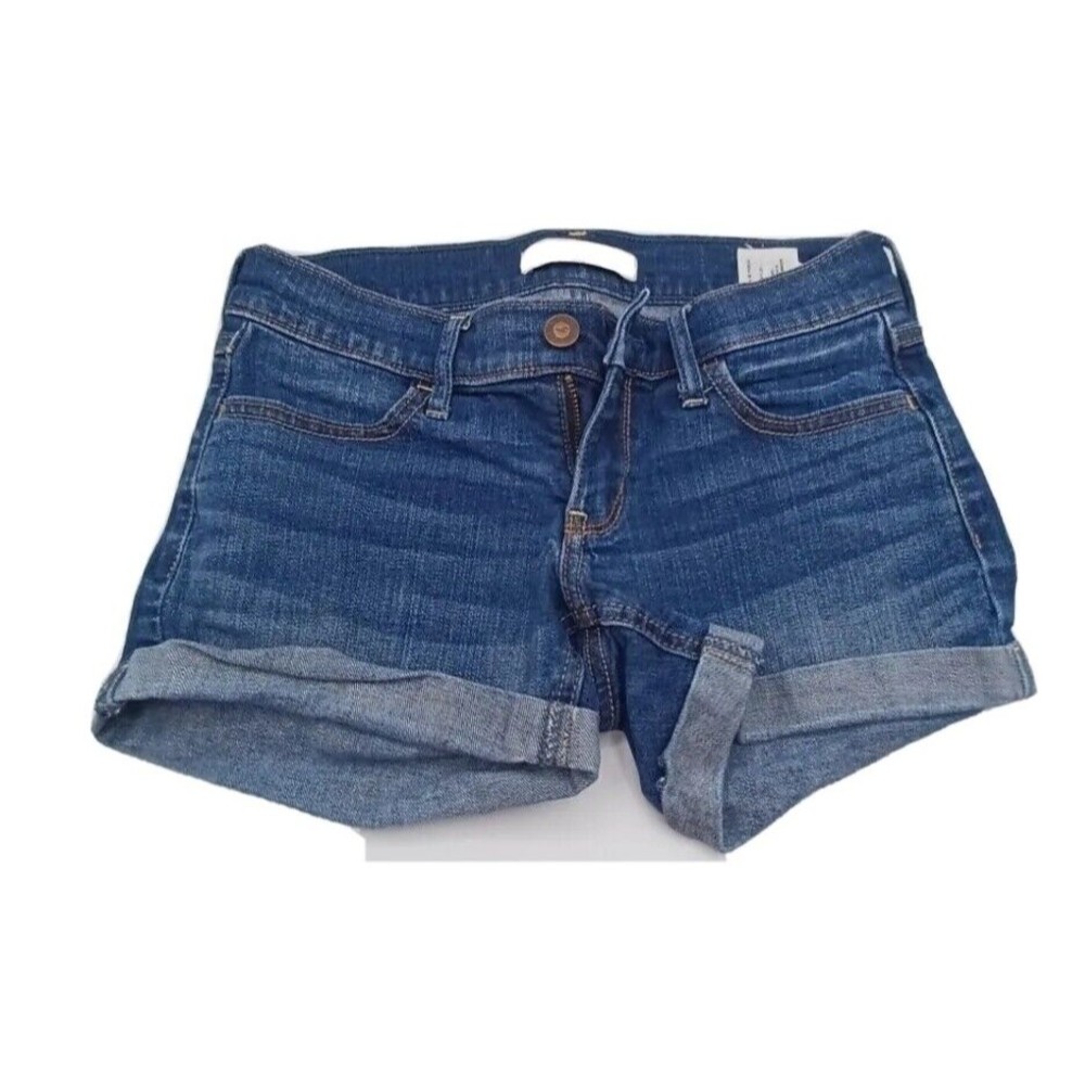 Womens Juniors Hollister Shorts Stretch Waist: 23in Waist Size: 00 Rolled Cuffs